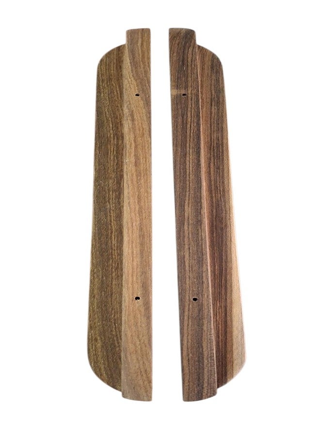 CURIOFACT Teakwood Slim C-Shape Handles, Raw Unfinished, for Cabinets, Drawers, Shutters & Wardrobes, Set of 2 Handles (Ready to Polish, 16 inch) - Image 2